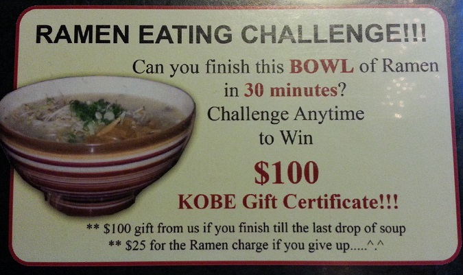 Kobe Ramen Challenge Rules