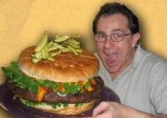 Denny's Beer Barrel Pub "Belly Buster" Burger Challenge