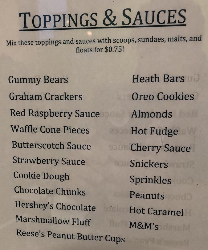 eCreamery Challenge Toppings