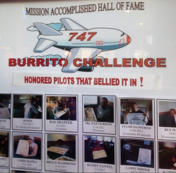 Habanero's "Jumbo Jet 747" Burrito Challenge