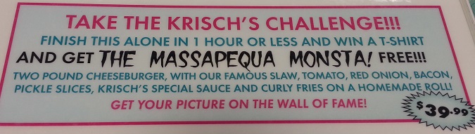 Krisch's Massapequa Monsta Burger