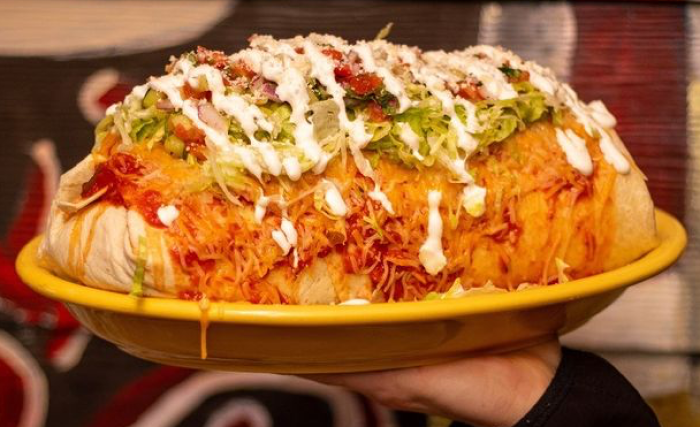Rosalita's Cantina's "Kitchen Sink" Burrito Challenge