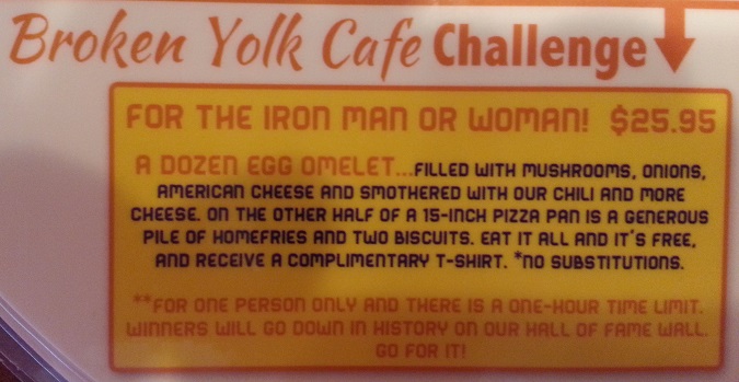 Mesa Broken Yolk Omelet Challenge Rules