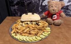 Teddy G's Mac Attack Cheeseburger Challenge Sturbridge Massachusetts