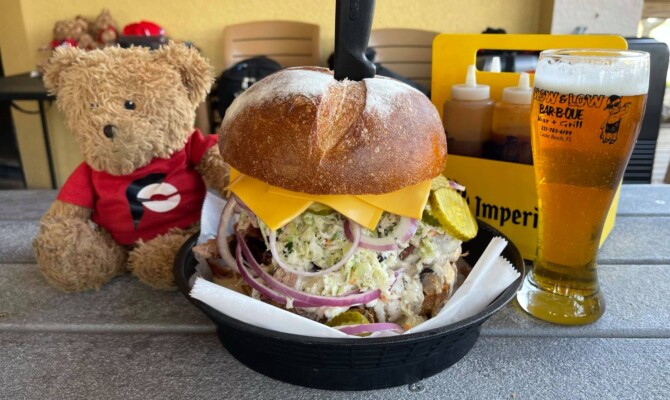 Slow and Low BBQ Joel's Crazy Pork Sandwich Challenge Cocoa Beach