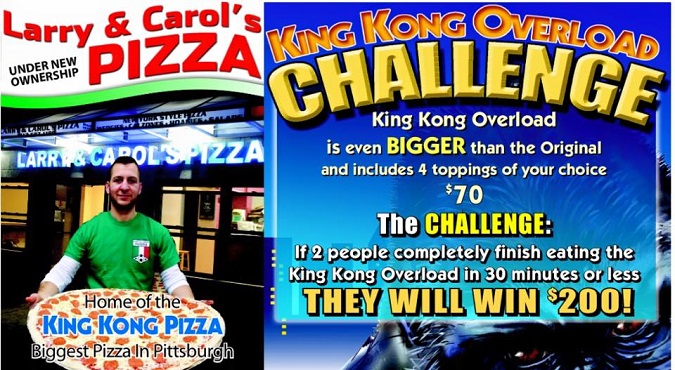 Larry N Carol's King Kong Overload Pizza Challenge