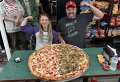 End Zone Pizza Deli 30 Inch Gridiron Pizza Challenge Katina Augusta Maine