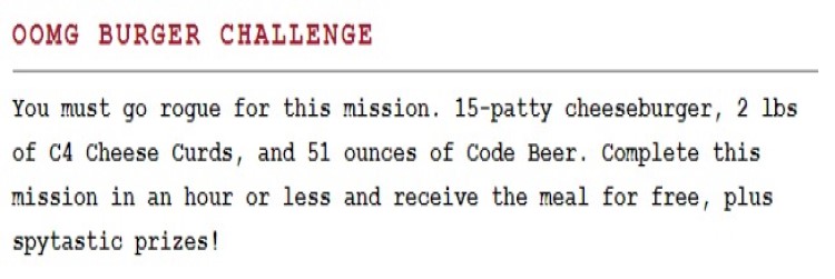 Safehouse Milwaukee's "OOMG" Burger Challenge Rules