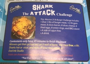 Mr Shark's Burger Challenge Pensacola