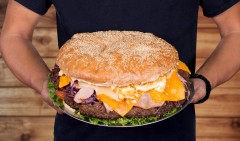 Newport Cafe's Super Ultimate Monster Burger Challenge