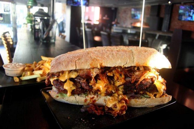 Holy Smoke's B52 Burger Challenge