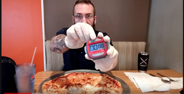 Italian Oven's "Greasy Threesome" Pizza Challenge