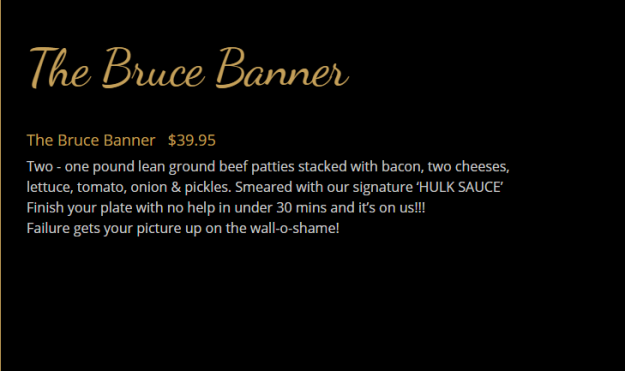 Resolve Bar's "Bruce Banner" Burger Challenge