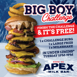 Apex Milk Bar's Big Boy Burger Challenge