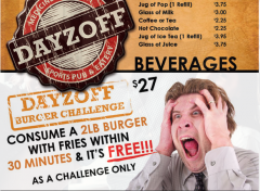 Dayzoff Burger Challenge Medicine Hat