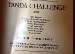 Panda Burgers' Panda Burger Challenge