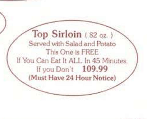 Astor's 82oz Steak Challenge