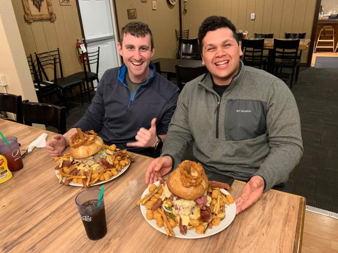 Tangent Inn's "Kraken" Burger Challenge