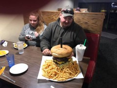 KEG Family Restaurant's "Mega Kegger" Burger Challenge