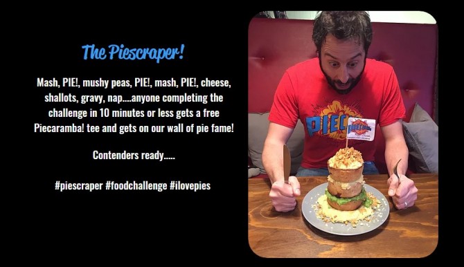 Piecaramba's "Piescraper" Food Challenge