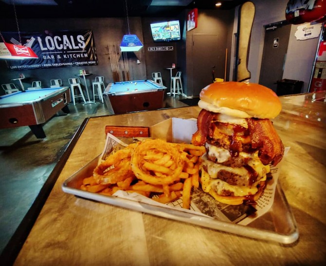 Locals Bar & Kitchen's "Lunatic" Burger Challenge