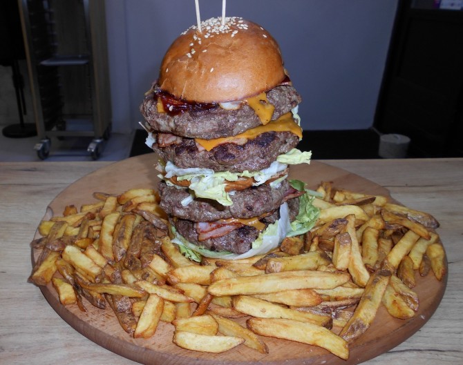 Punk Food Bistro’s "Big Punk" Burger Challenge