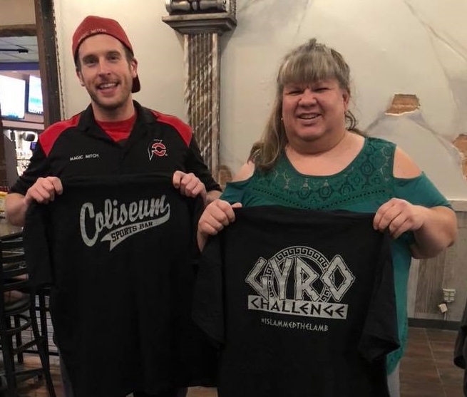 Coliseum Sports Bar Gyro Challenge Shirts
