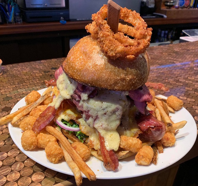 Tangent Inn Kraken Burger Challenge Oregon