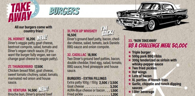 Rock'n Roll Diner's V8 Food Challenge