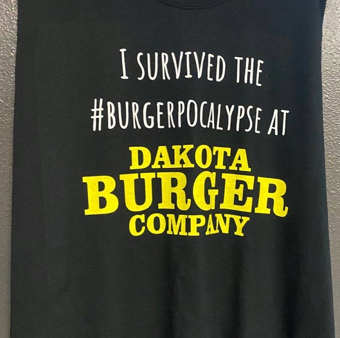 Dakota Burger Company Burger Challenge Shirt Minot