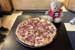 Mister Bagel Forest Ave 18 Inch Breakfast Pizza Challenge Portland Maine