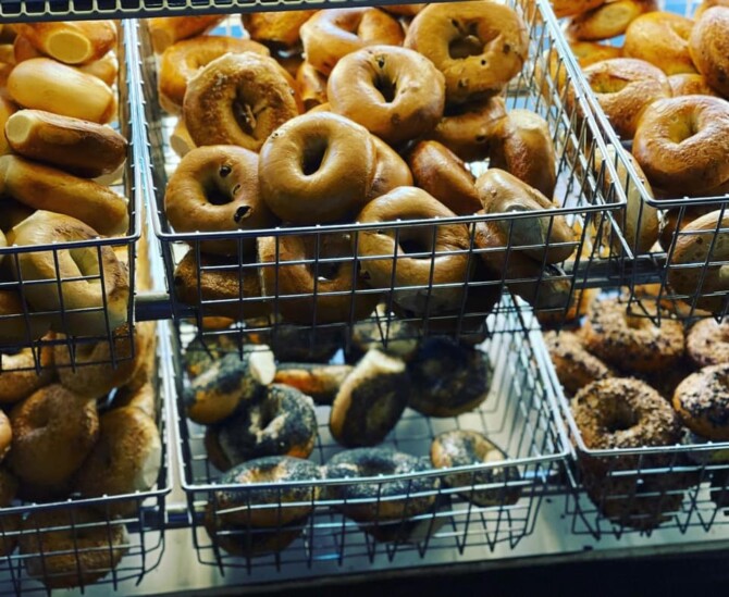 Mister Bagel Baker's Dozen Bagel Breakfast Challenge Portland