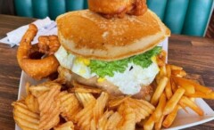 Falcon's Nest's Falconator Breakfast Burger Challenge