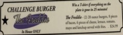 Ogdensburgh Diner's Freddie Burger Challenge