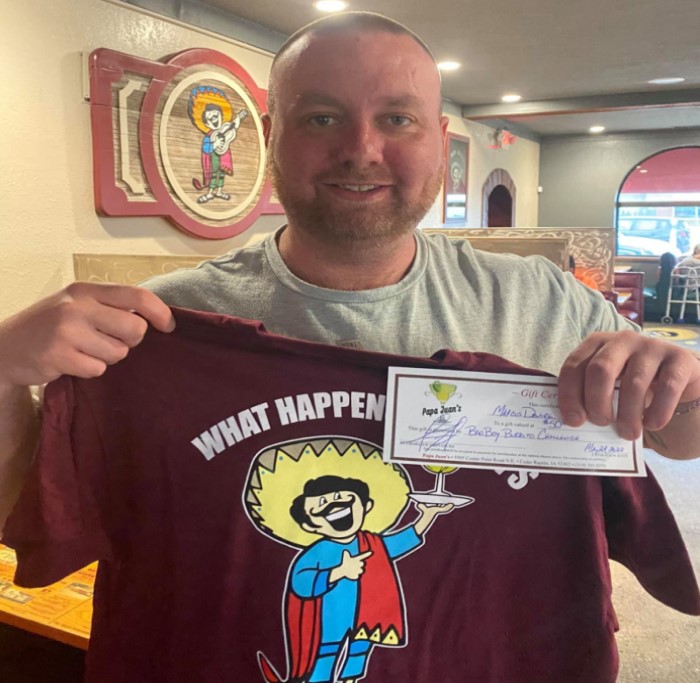 Papa Juan's Bad Boy Burrito Challenge Shirt