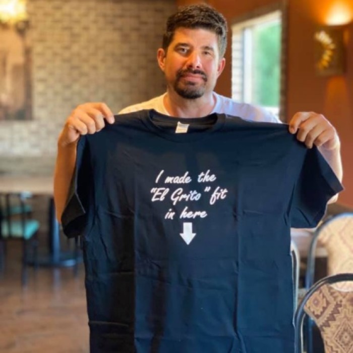 Pueblo Viejo El Grito Burrito Challenge Shirt
