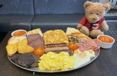 Plough Hotel's Full Scottish Breakfast Challenge Stenhousemuir Larbert Scotland