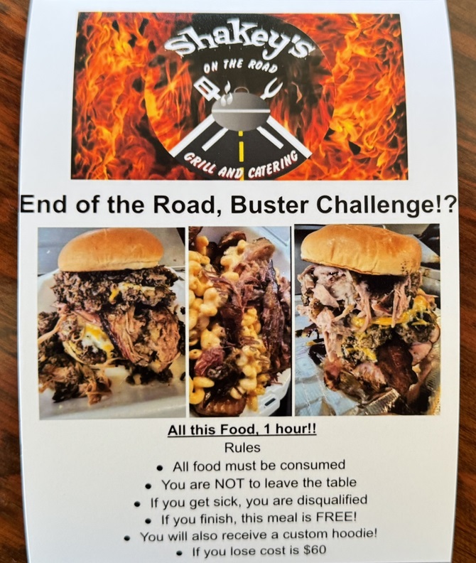 Shakey's End of Road Buster Challenge Information Caro Michigan