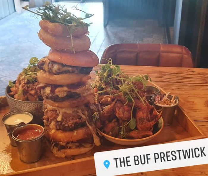 Buf's "Big Dibby's Man VS Food" Burger Challenge