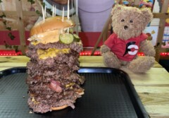 Beast Burger UK's 20 Patty Beard Burger Challenge Grimsby England