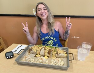 Aina Grill Hawaiian Loco Moco Burrito Challenge Katina Eats Kilos