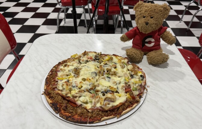 Fat Santa's 16 Inch 16 Topping Deluxe Pizza Challenge Santa Claus Indiana