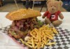 Snows Bar 7lb Sasquatch Pork Bison Burger Challenge Cedarville Michigan