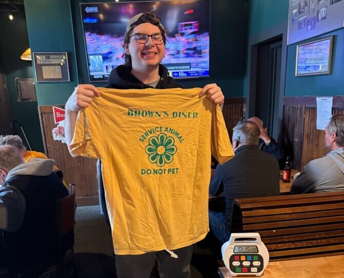 Brown's Diner's Four "1927" Cheeseburgers Challenge Champion Shirt