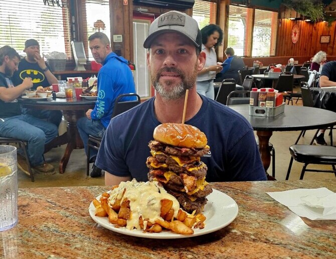 Red Oak Fillin' Station's "The NICK" Burger Challenge Fail