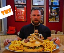 King's Place's "Mega Mega" Burger and Fries Challenge