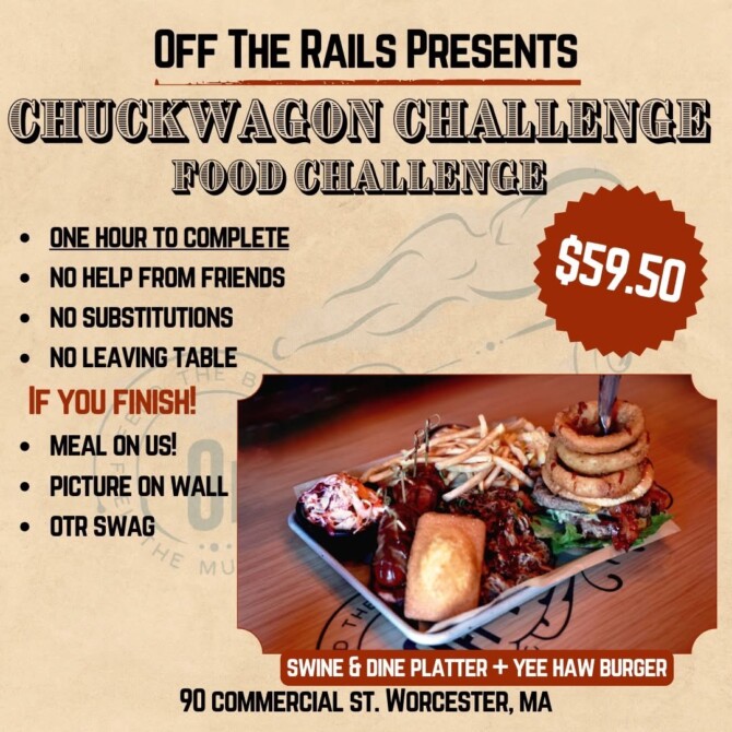 Off The Rails's "Chuckwagon" Burger and BBQ Challenge