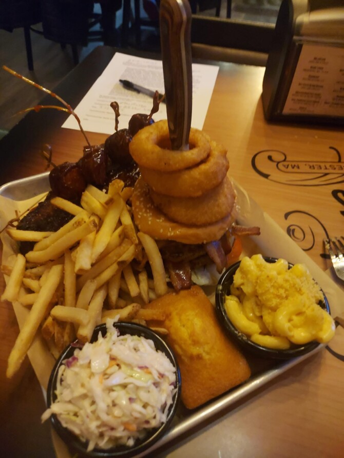 Off The Rails's "Chuckwagon" Burger and BBQ Challenge