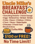 Uncle Mike's Diner's Breakfast Challenge