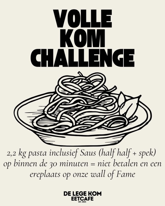 De Lege Kom's Spaghetti Pasta Challenge